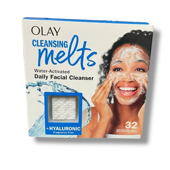 Olay Face Cleansing Melts Hyaluronic 32 Dissolving Pads Daily Travel Gym Lot x6 - Picture 3 of 10